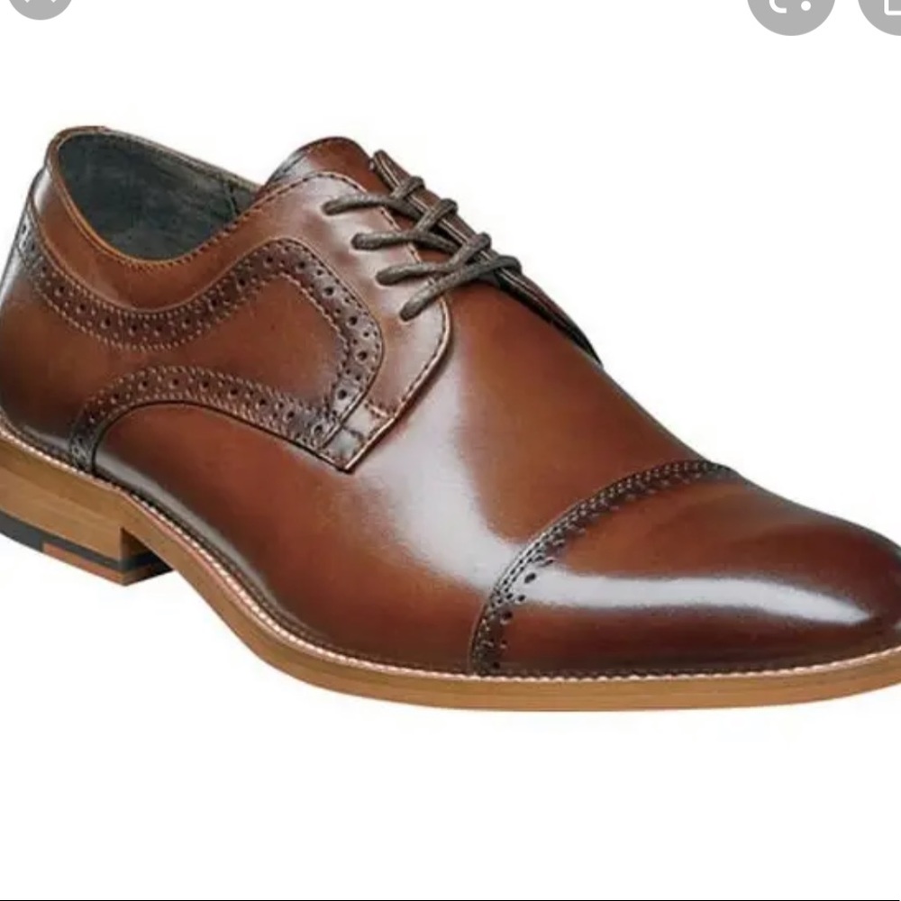 Stacy Adams Oxford Cognac lace up shoes